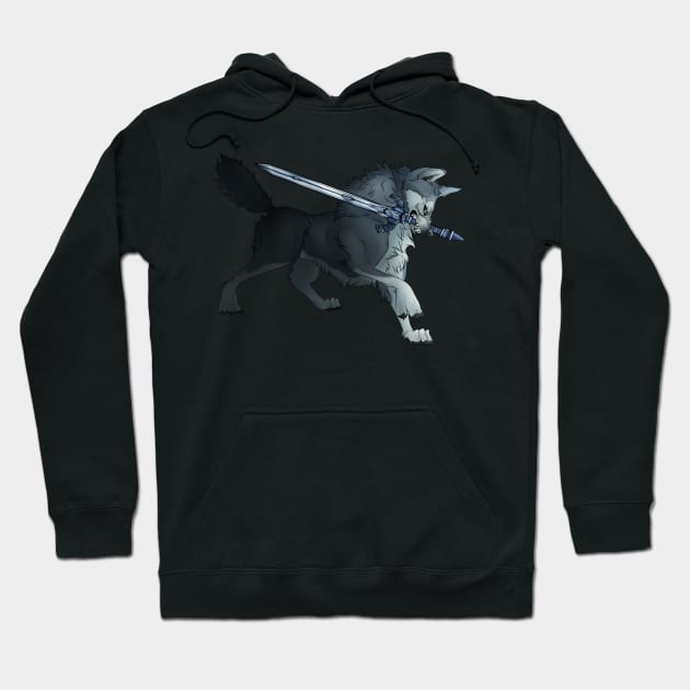 Great Grey Wolf Sif Hoodie by mcwolfyx